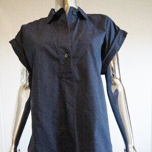 Navy Blue JCREW Cotton Blouse Size 10T
